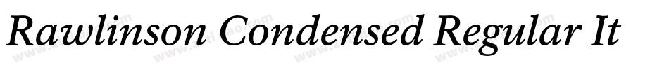 Rawlinson Condensed Regular Italic字体转换